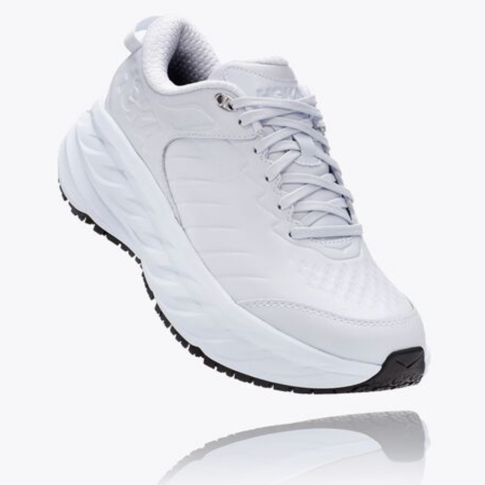 HOKA ONE ONE Bondi SR Leather Upper White - 8
